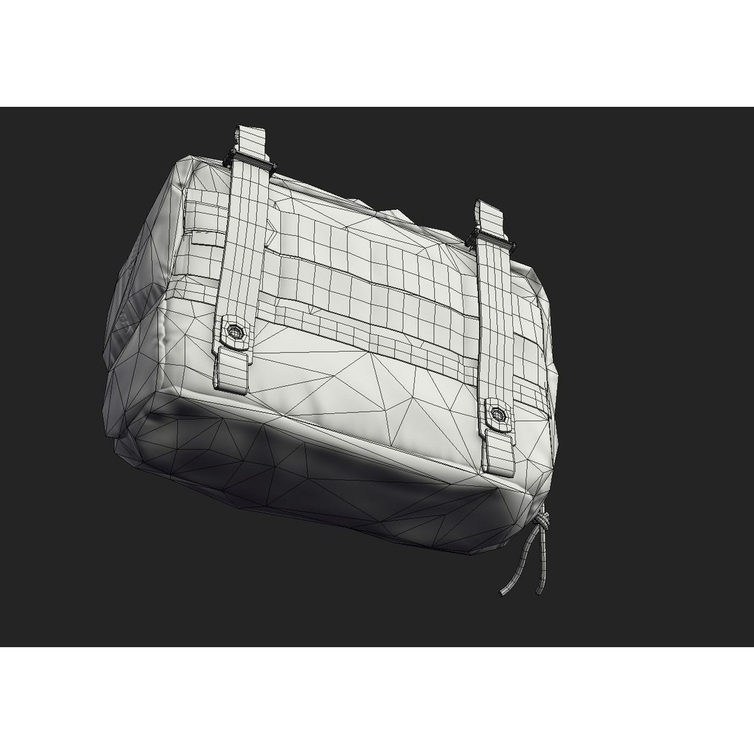 Tactical Pouch 3D Model – Low Poly PBR Game Asset, FBX, OBJ - View 46
