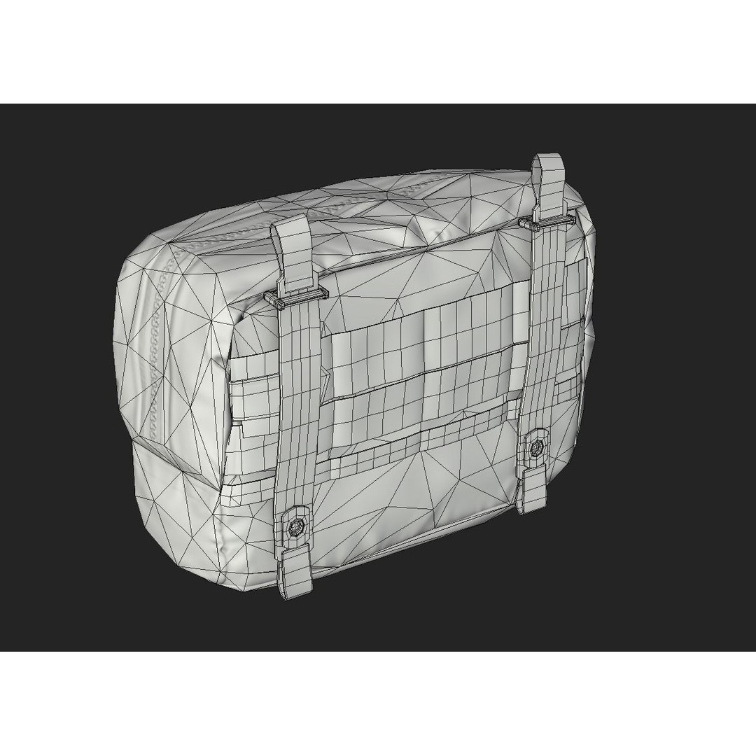 Tactical Pouch 3D Model – Low Poly PBR Game Asset, FBX, OBJ - View 49