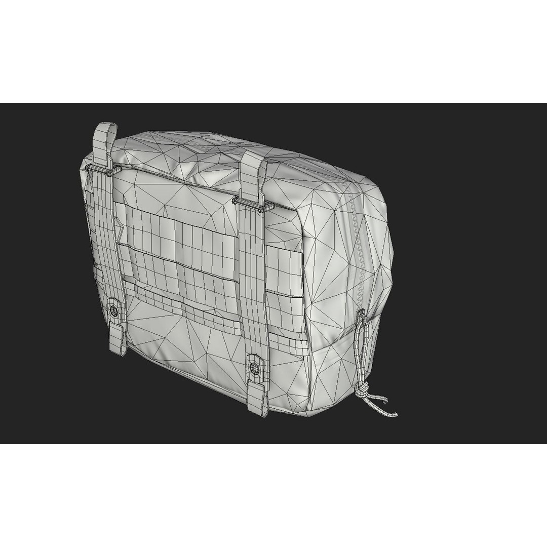 Tactical Pouch 3D Model – Low Poly PBR Game Asset, FBX, OBJ - View 50