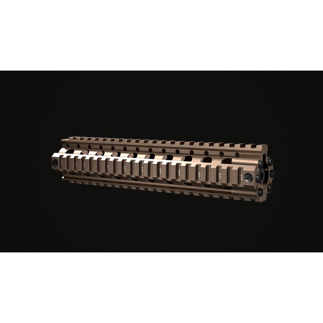 MK18 Tactical Rifle 3D Model – Low Poly Game Ready PBR Asset - View 14