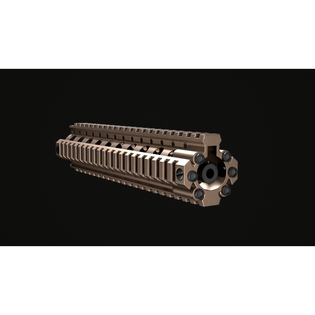 MK18 Tactical Rifle 3D Model – Low Poly Game Ready PBR Asset - View 15