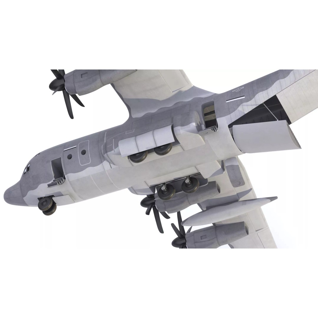 Lockheed C-130 Hercules 3D Model – High-Poly Military Transport Aircraft, FBX - View 14