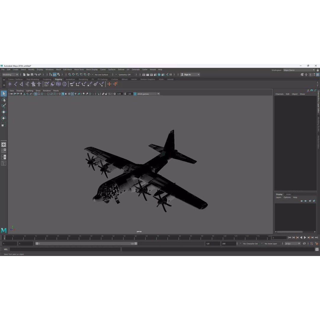 Lockheed C-130 Hercules 3D Model – High-Poly Military Transport Aircraft, FBX - View 15