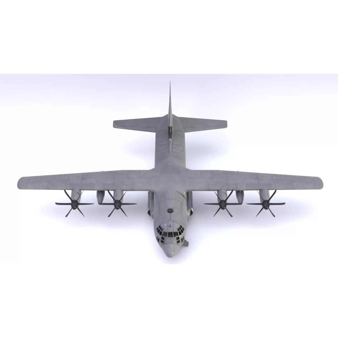 Lockheed C-130 Hercules 3D Model – High-Poly Military Transport Aircraft, FBX - View 21