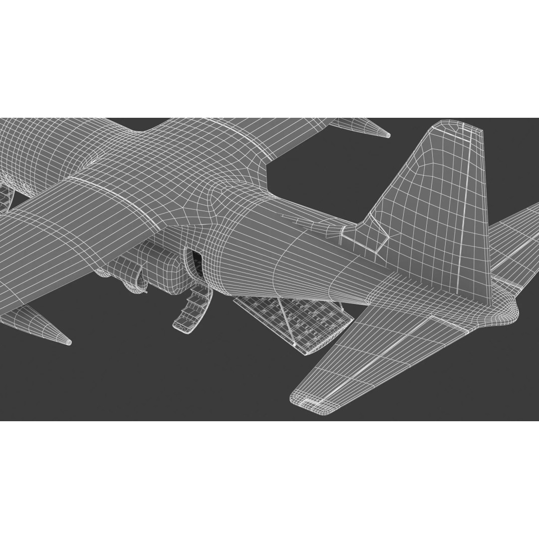Lockheed C-130 Hercules 3D Model – High-Poly Military Transport Aircraft, FBX - View 28