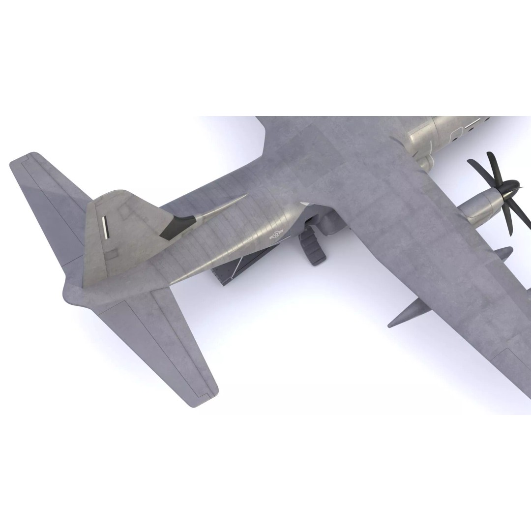 Lockheed C-130 Hercules 3D Model – High-Poly Military Transport Aircraft, FBX - View 30