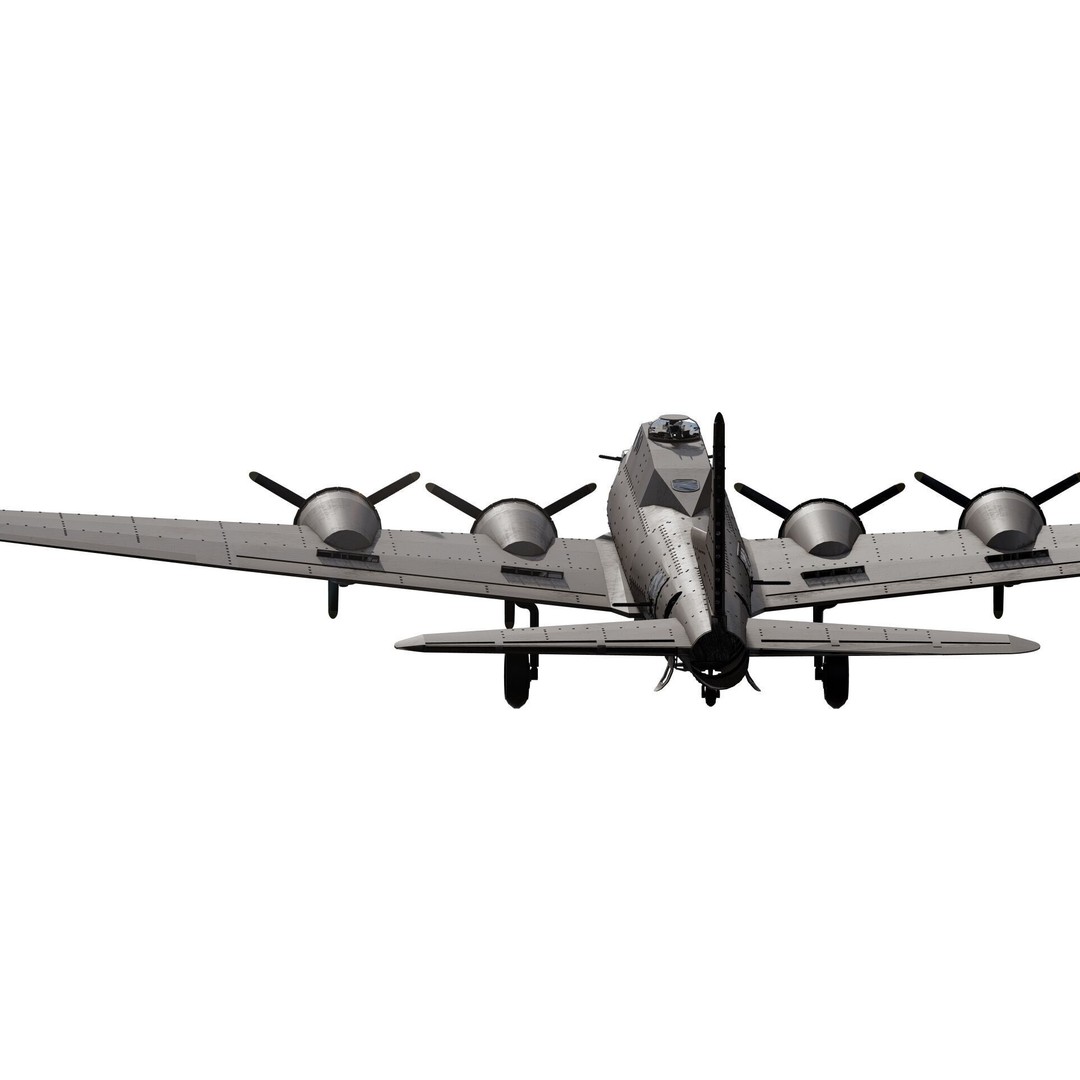 Boeing B-17 Flying Fortress 3D Model – Detailed Military Aircraft, FBX, OBJ - View 12