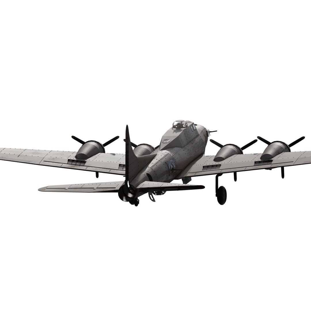 Boeing B-17 Flying Fortress 3D Model – Detailed Military Aircraft, FBX, OBJ - View 13