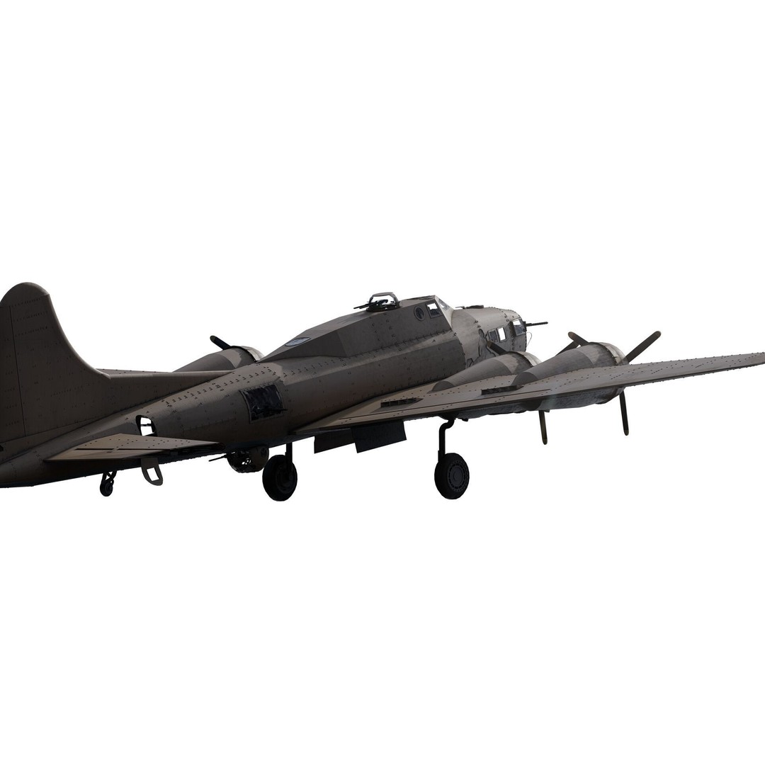 Boeing B-17 Flying Fortress 3D Model – Detailed Military Aircraft, FBX, OBJ - View 15