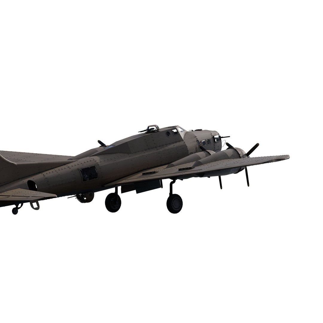 Boeing B-17 Flying Fortress 3D Model – Detailed Military Aircraft, FBX, OBJ - View 16