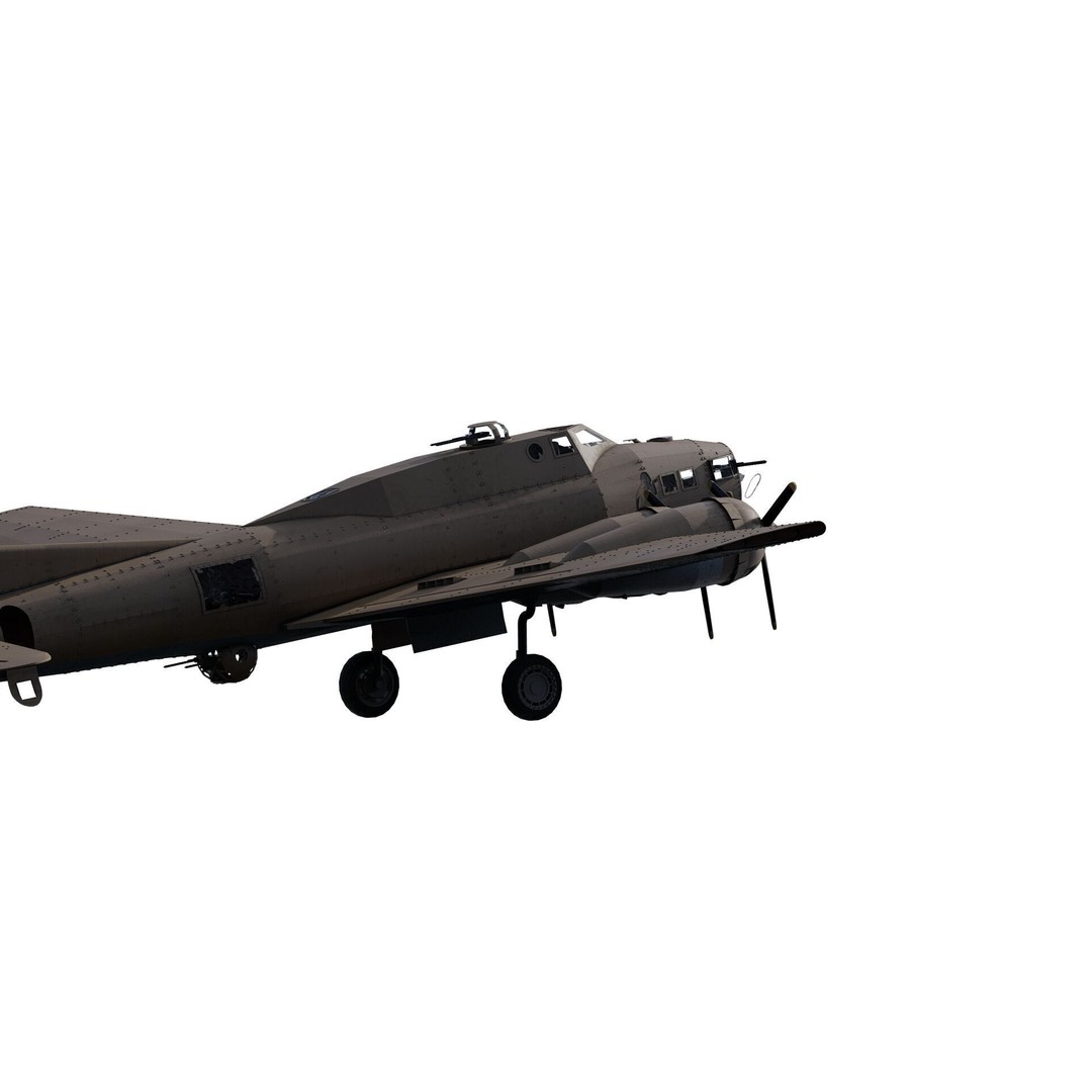 Boeing B-17 Flying Fortress 3D Model – Detailed Military Aircraft, FBX, OBJ - View 17