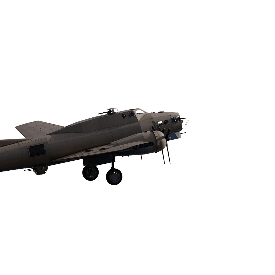 Boeing B-17 Flying Fortress 3D Model – Detailed Military Aircraft, FBX, OBJ - View 18