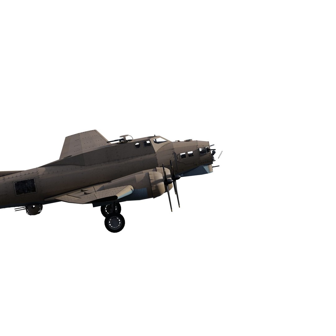 Boeing B-17 Flying Fortress 3D Model – Detailed Military Aircraft, FBX, OBJ - View 19