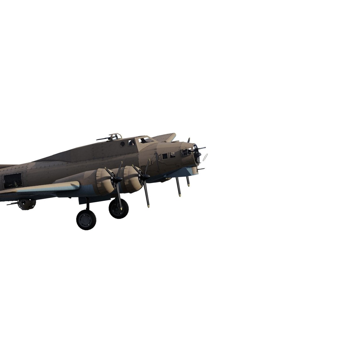 Boeing B-17 Flying Fortress 3D Model – Detailed Military Aircraft, FBX, OBJ - View 20
