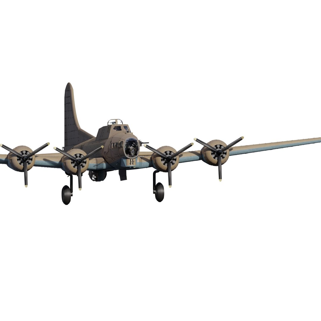 Boeing B-17 Flying Fortress 3D Model – Detailed Military Aircraft, FBX, OBJ - View 23
