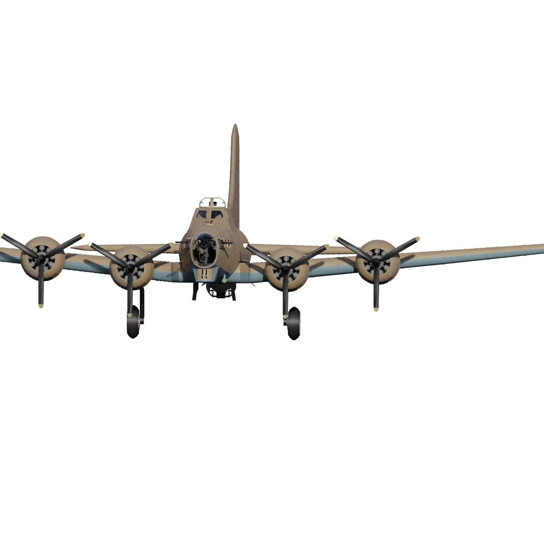 Boeing B-17 Flying Fortress 3D Model – Detailed Military Aircraft, FBX, OBJ - View 24