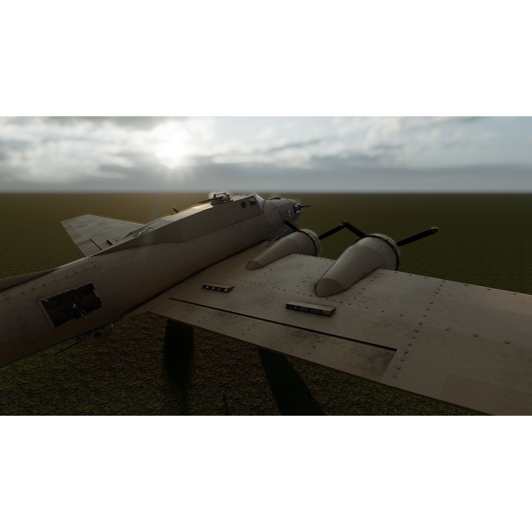 Boeing B-17 Flying Fortress 3D Model – Detailed Military Aircraft, FBX, OBJ - View 30