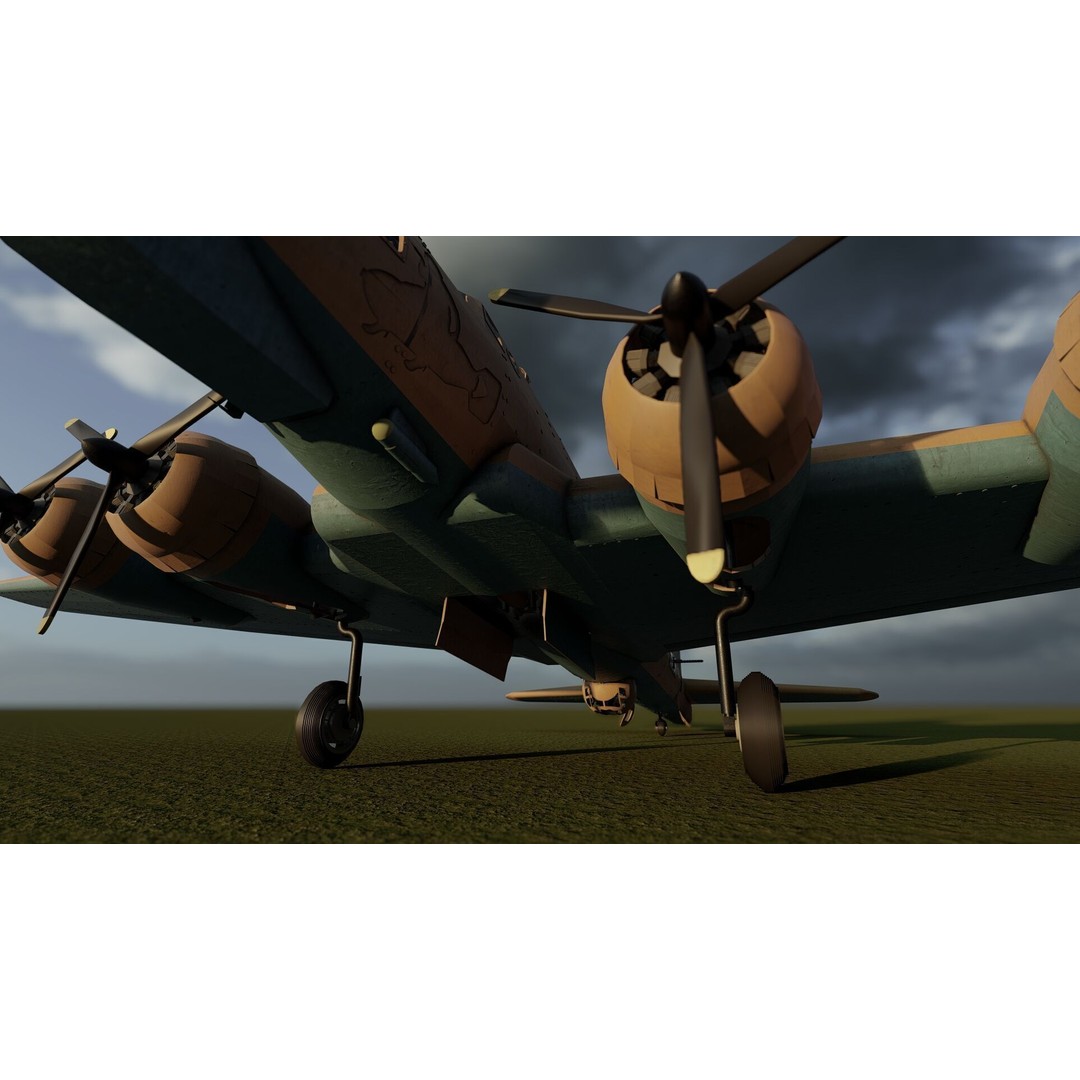 Boeing B-17 Flying Fortress 3D Model – Detailed Military Aircraft, FBX, OBJ - View 32