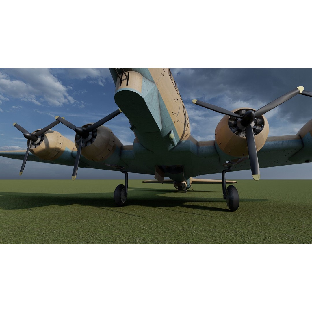 Boeing B-17 Flying Fortress 3D Model – Detailed Military Aircraft, FBX, OBJ - View 34