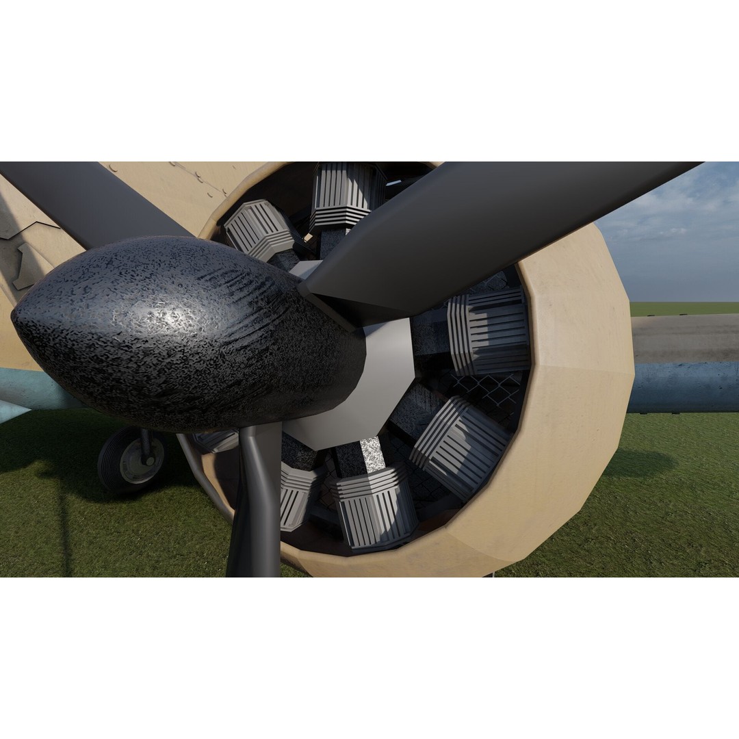 Boeing B-17 Flying Fortress 3D Model – Detailed Military Aircraft, FBX, OBJ - View 35