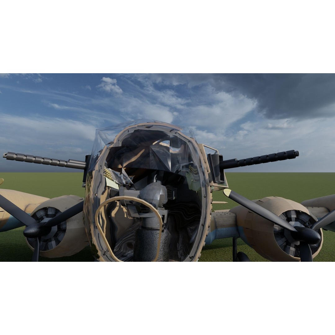 Boeing B-17 Flying Fortress 3D Model – Detailed Military Aircraft, FBX, OBJ - View 36