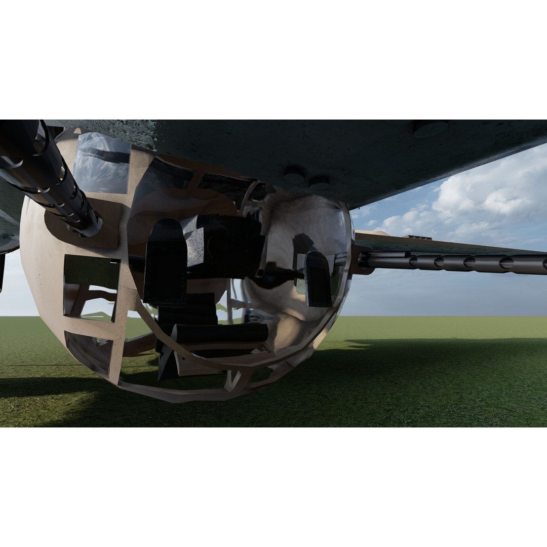 Boeing B-17 Flying Fortress 3D Model – Detailed Military Aircraft, FBX, OBJ - View 37