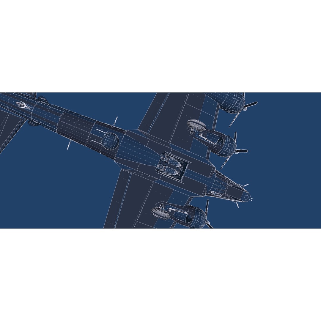Boeing B-17 Flying Fortress 3D Model – Detailed Military Aircraft, FBX, OBJ - View 62