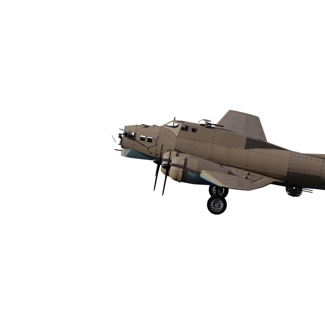 Boeing B-17 Flying Fortress 3D Model – Detailed Military Aircraft, FBX, OBJ - View 7