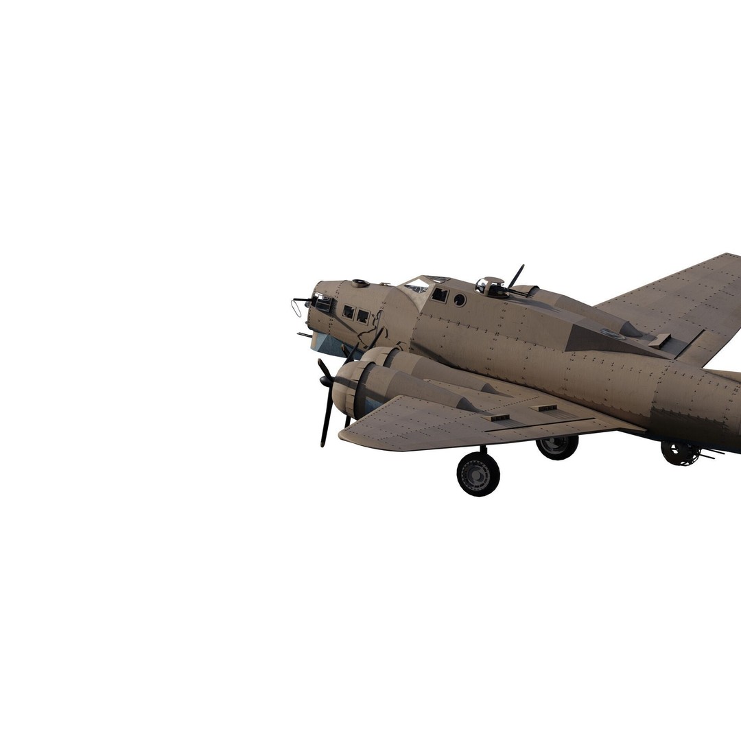 Boeing B-17 Flying Fortress 3D Model – Detailed Military Aircraft, FBX, OBJ - View 8