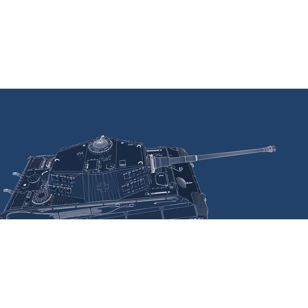 Tiger 2 Tank 3D Model – Detailed Military Vehicle, FBX, OBJ, Game Ready
