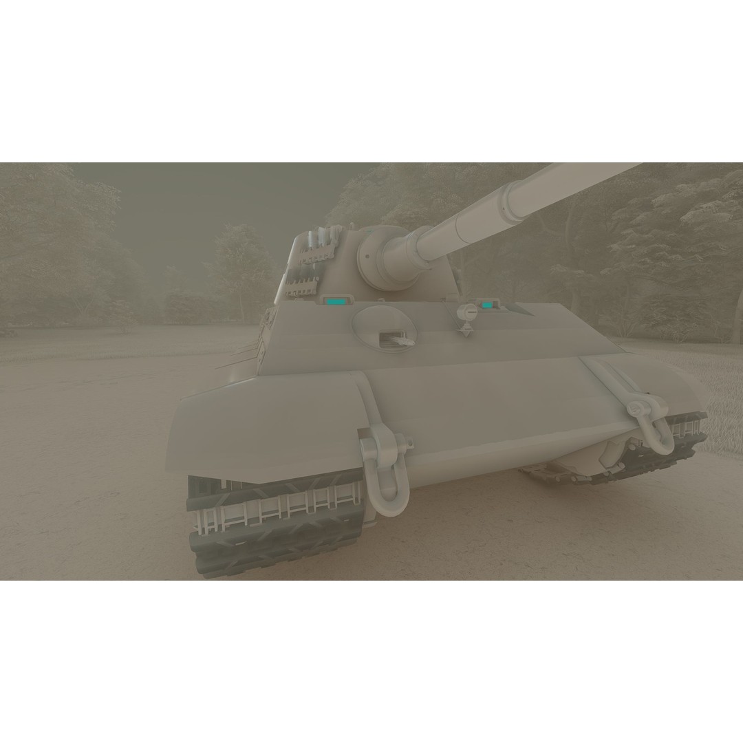 Tiger 2 Tank 3D Model – Detailed Military Vehicle, FBX, OBJ, Game Ready - View 28