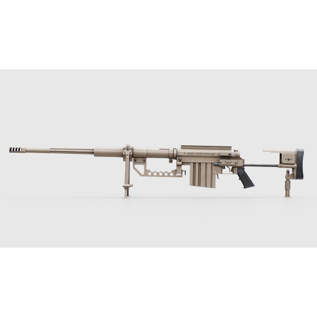 CheyTac M200 Intervention Sniper Rifle 3D Model – Low Poly Game Asset, FBX - View 18