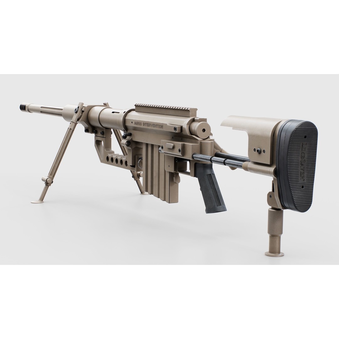 CheyTac M200 Intervention Sniper Rifle 3D Model – Low Poly Game Asset, FBX - View 22