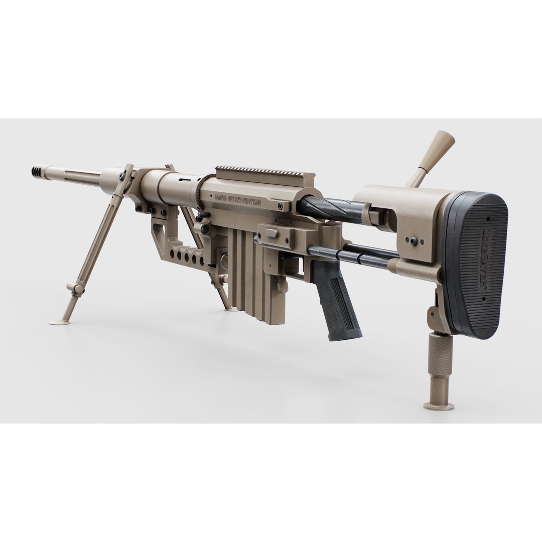 CheyTac M200 Intervention Sniper Rifle 3D Model – Low Poly Game Asset, FBX - View 23