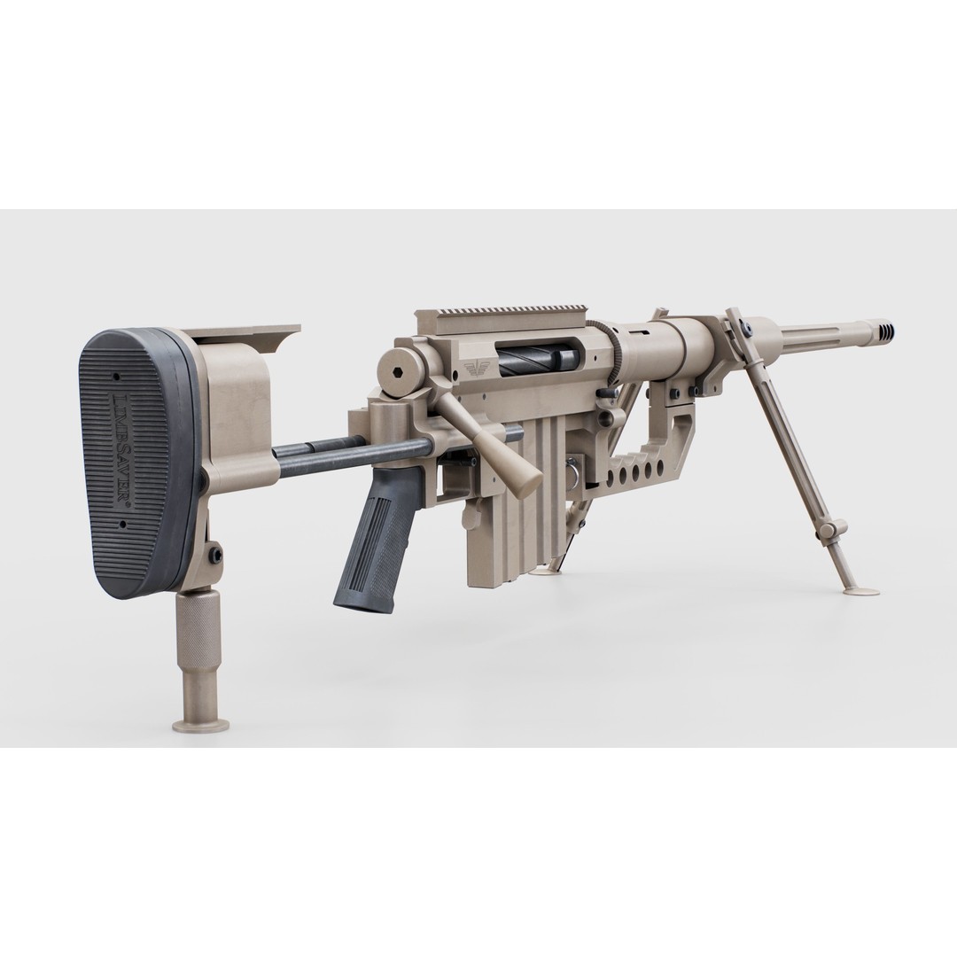 CheyTac M200 Intervention Sniper Rifle 3D Model – Low Poly Game Asset, FBX - View 26