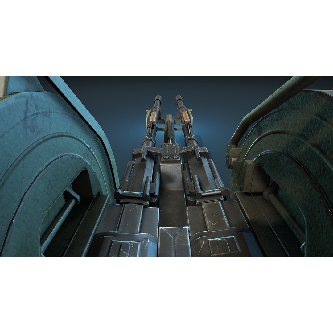 ZU-23-2 Anti-Aircraft Cannon 3D Model – Low Poly Game Asset, FBX - View 12