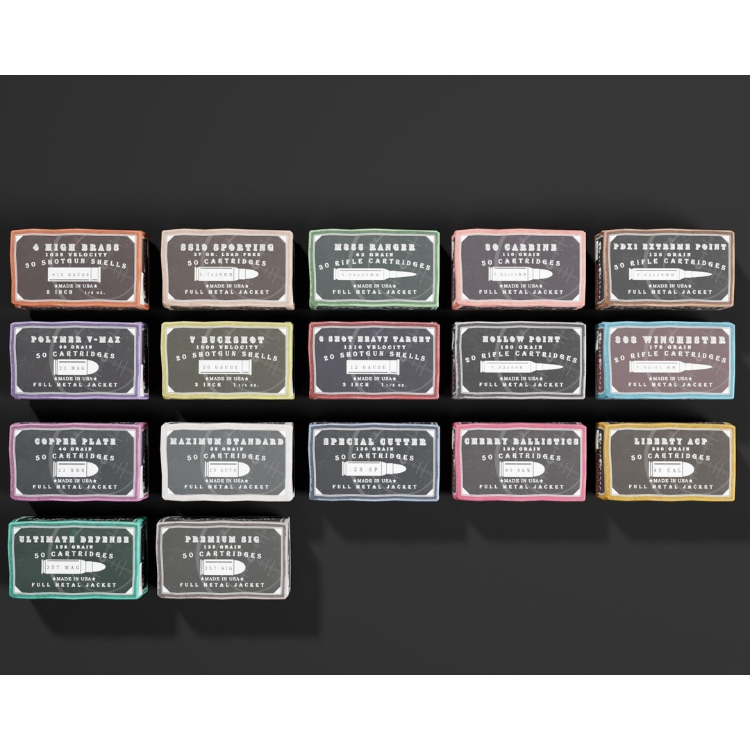 Ammo Boxes Pack 3D Model – Low Poly Military Asset, FBX & OBJ Formats - View 17