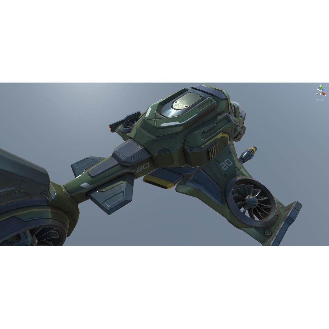 Scout Spaceship 3D Model – Low Poly Game Asset, FBX, Unity, Unreal Engine - View 58