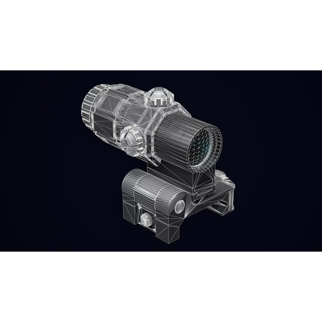 EoTech Megnifier 3D Model – Low Poly Military Scope, FBX & PBR Textures - View 11