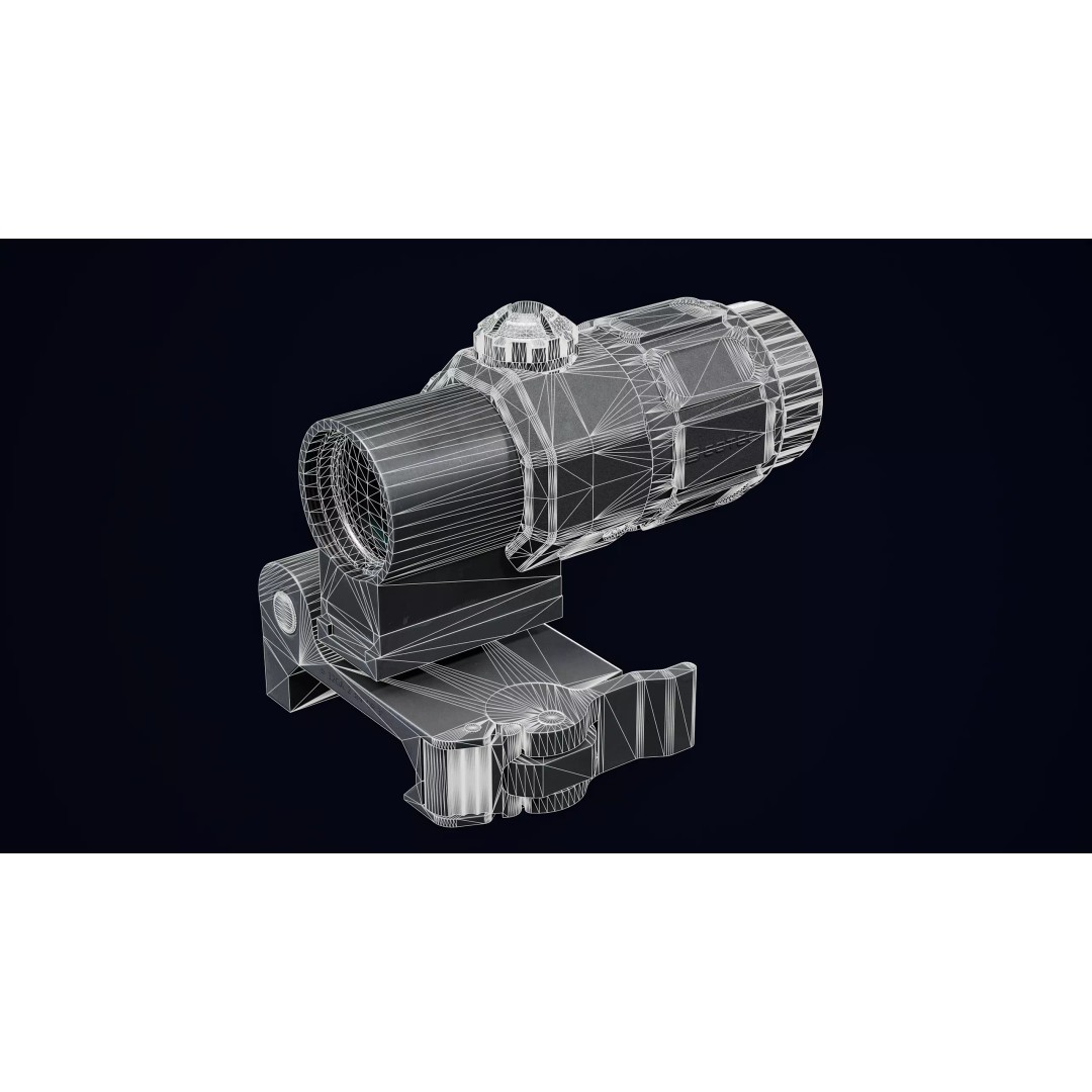 EoTech Megnifier 3D Model – Low Poly Military Scope, FBX & PBR Textures - View 12
