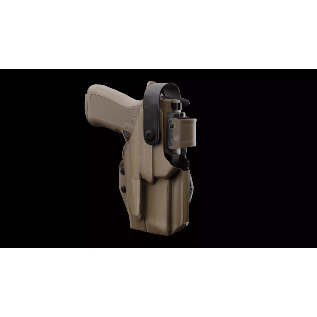 Blade-Tech Sig P320 Holster 3D Model – Low Poly Game Asset, FBX - View 2