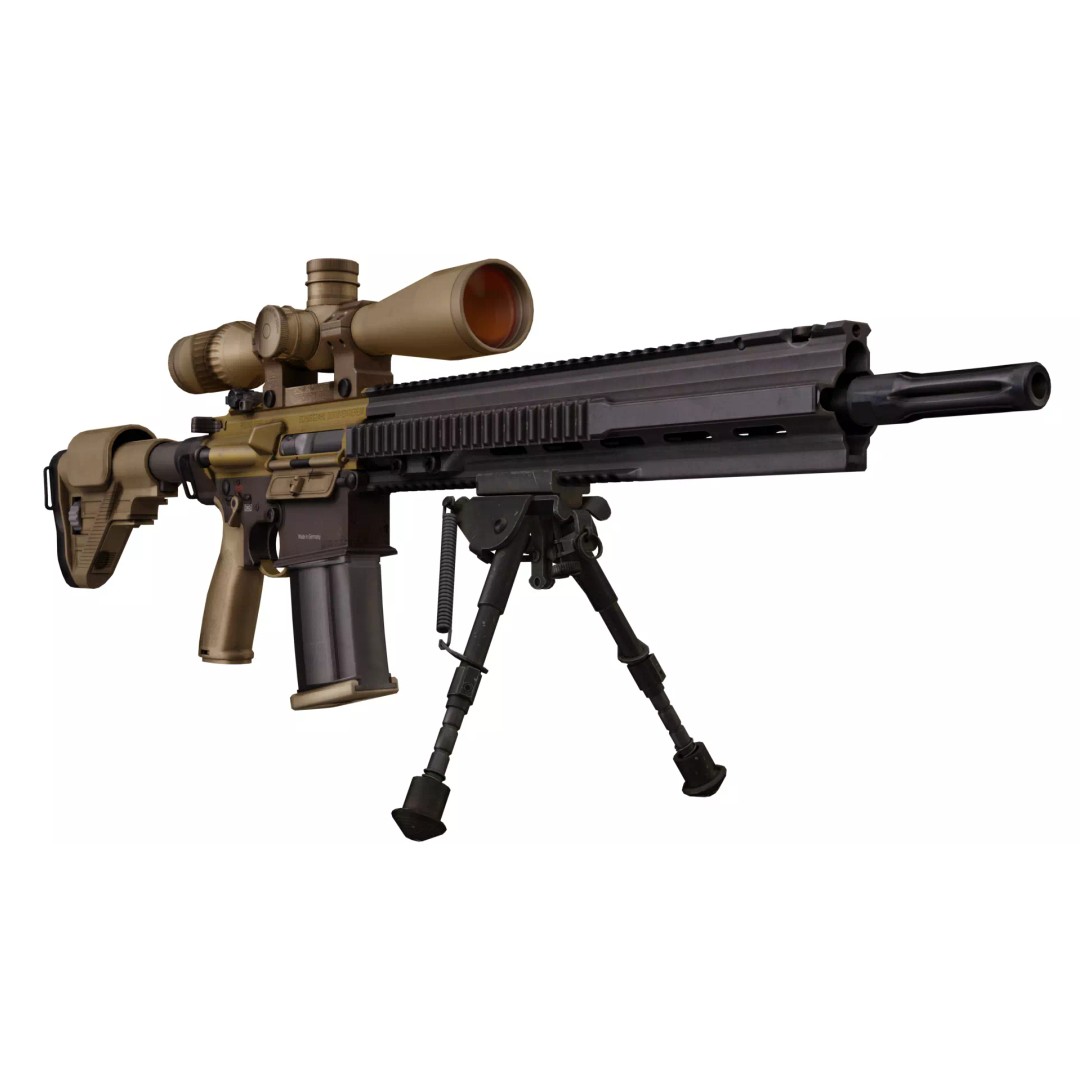 G28 Precision Rifle 3D Model – Low Poly Military Asset, FBX - View 2