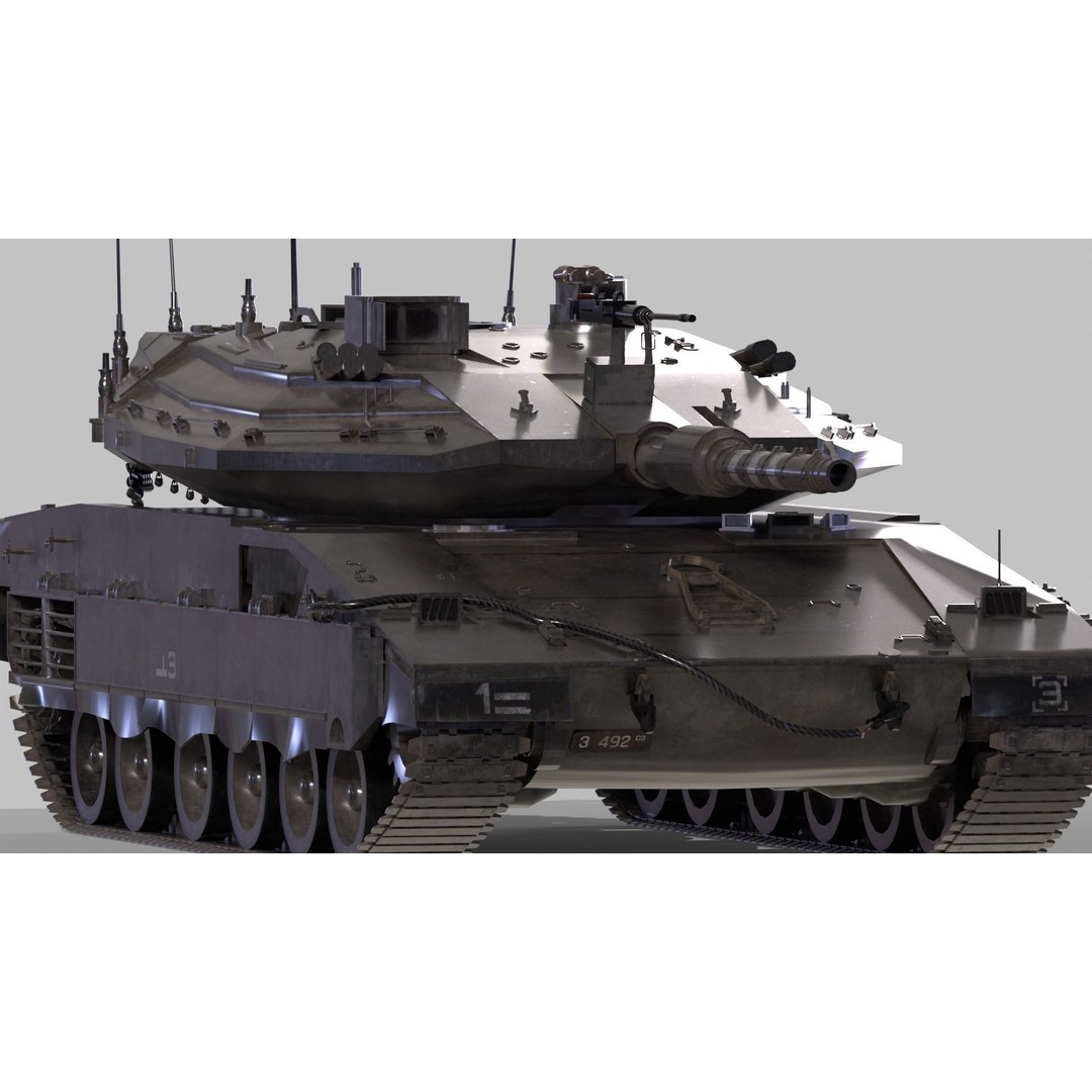 Merkava Mk4 3D Model – High Poly PBR Tank Asset, FBX - View 10
