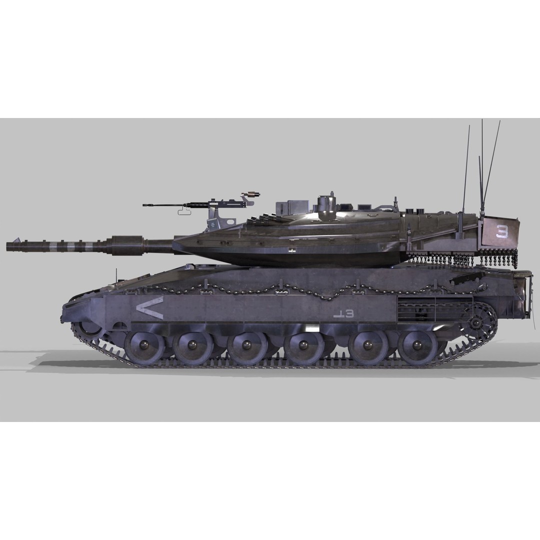 Merkava Mk4 3D Model – High Poly PBR Tank Asset, FBX - View 11
