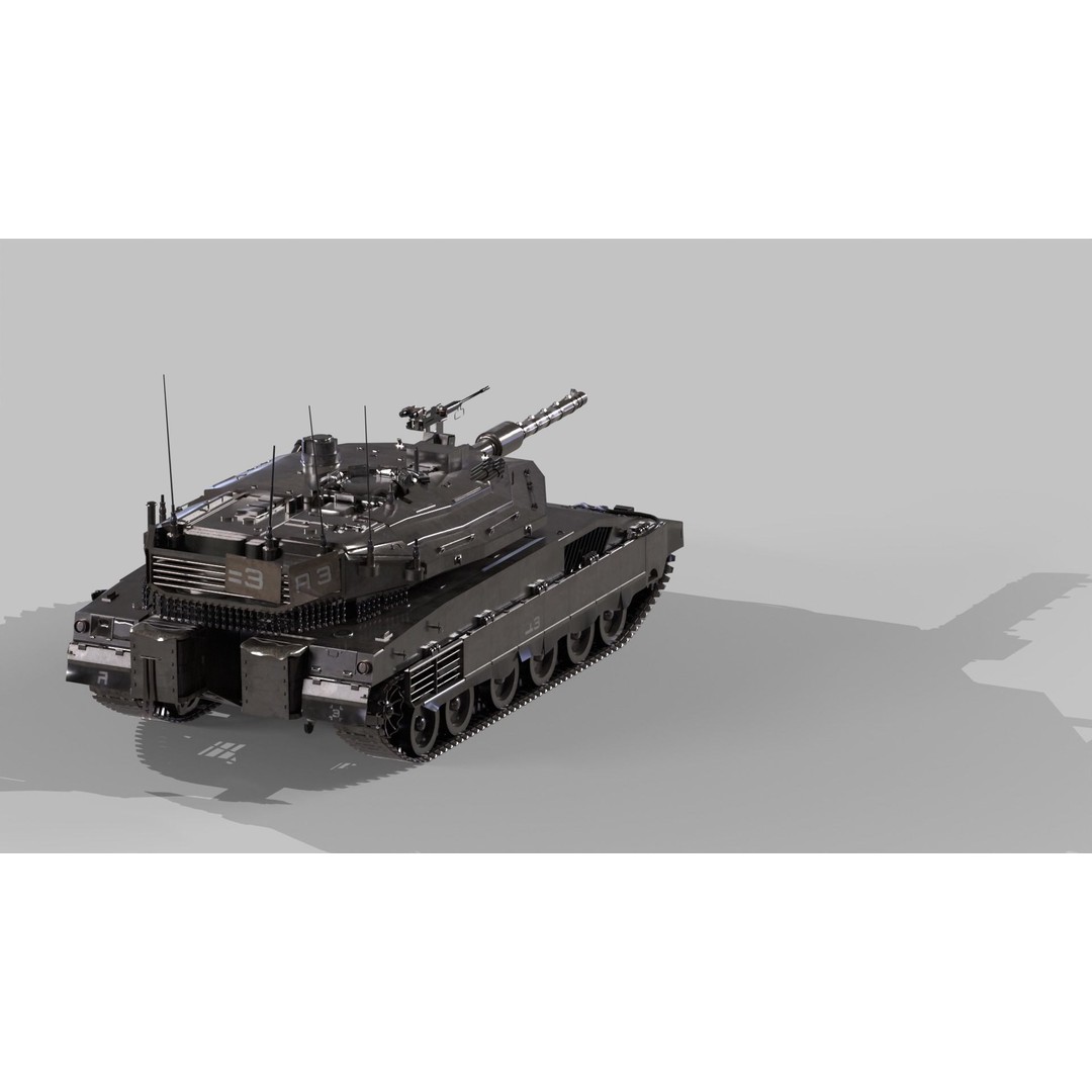 Merkava Mk4 3D Model – High Poly PBR Tank Asset, FBX - View 5