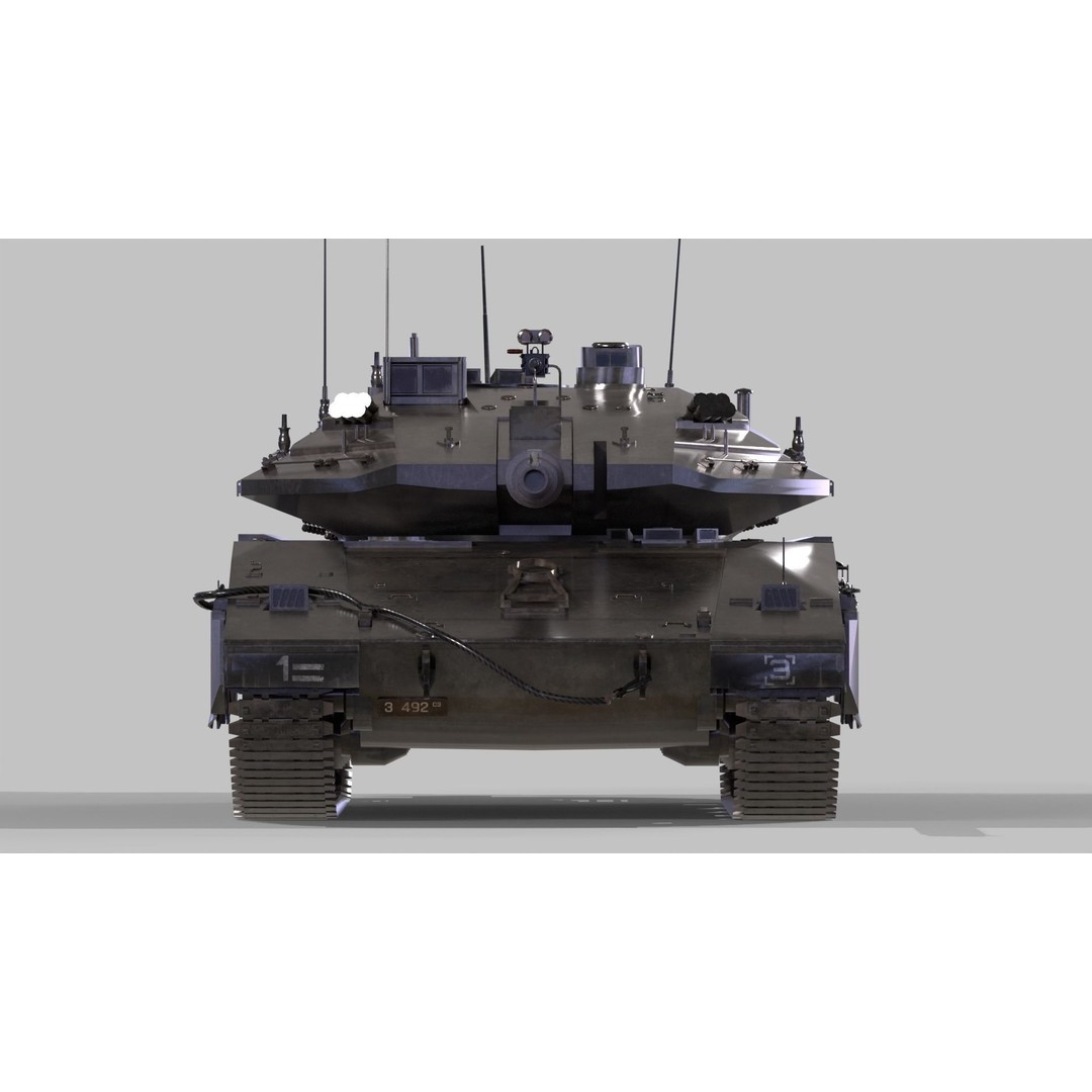 Merkava Mk4 3D Model – High Poly PBR Tank Asset, FBX - View 6