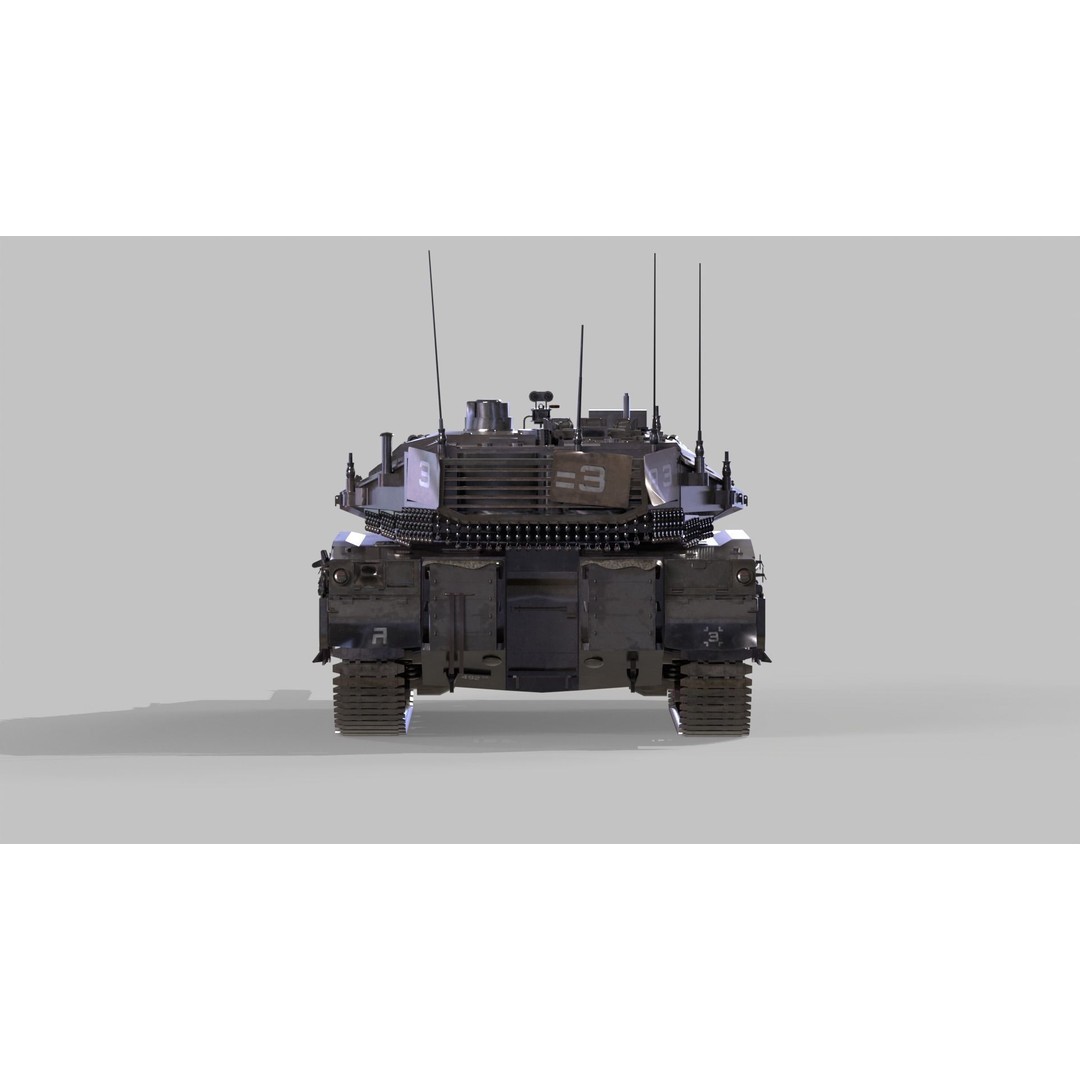 Merkava Mk4 3D Model – High Poly PBR Tank Asset, FBX - View 7