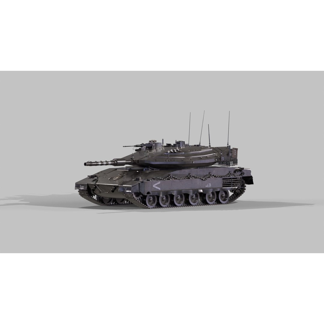 Merkava Mk4 3D Model – High Poly PBR Tank Asset, FBX - View 8