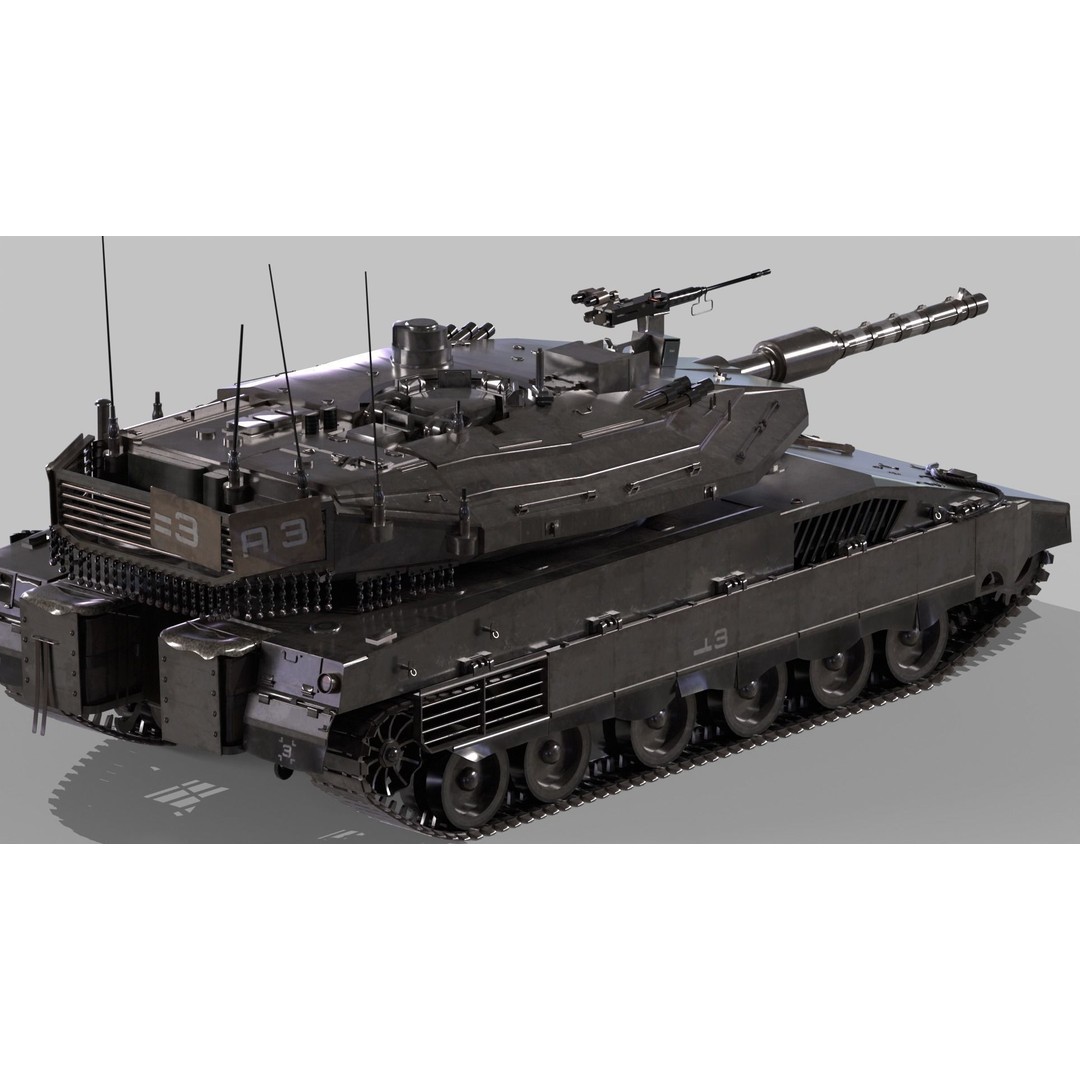 Merkava Mk4 3D Model – High Poly PBR Tank Asset, FBX - View 9
