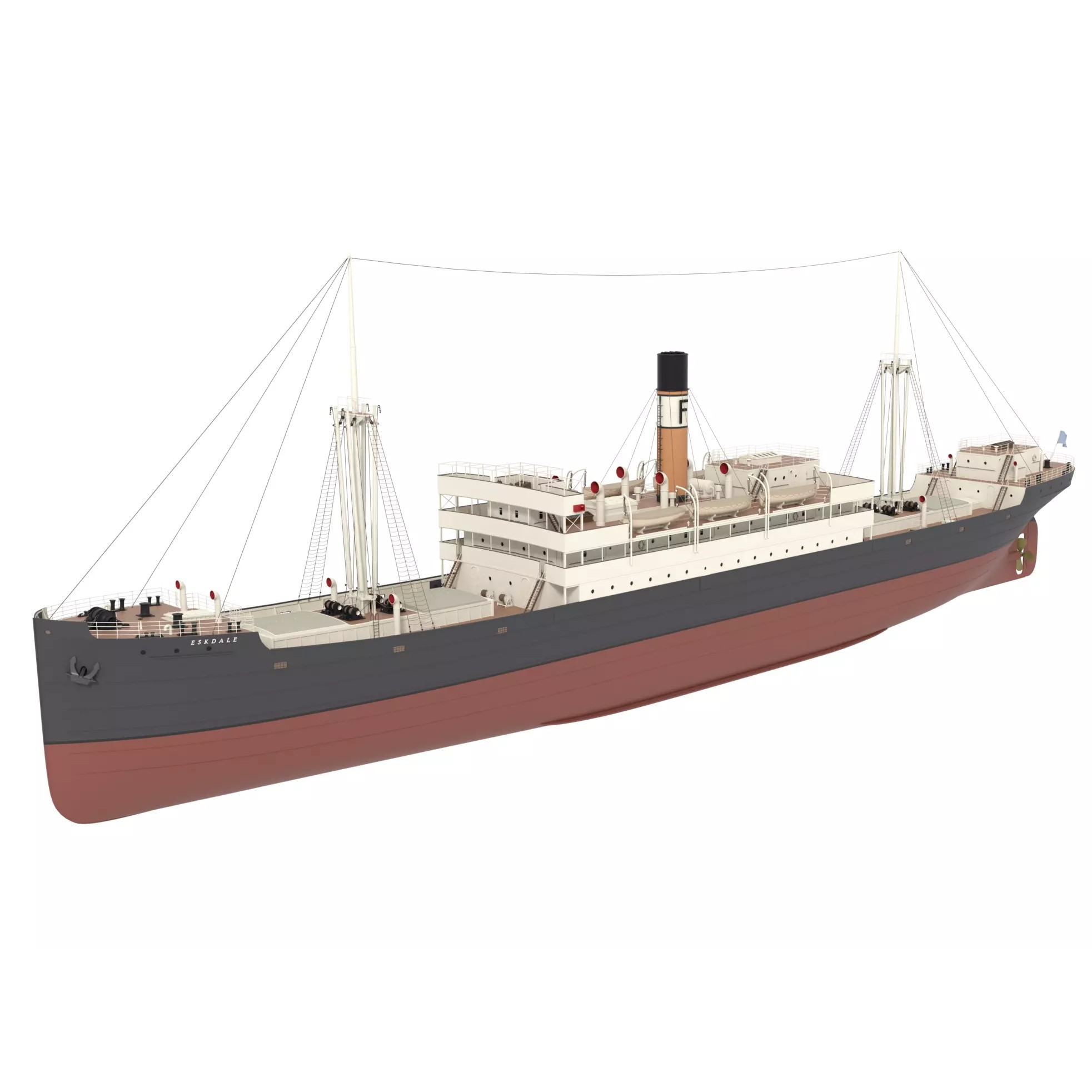 Steam Ship Collection - Game-Ready 3D Model - View 10